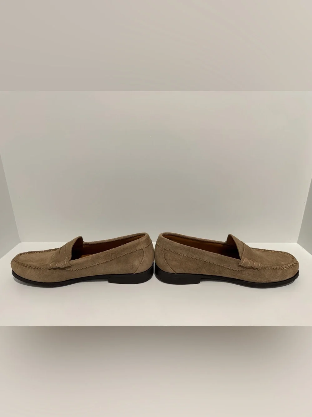 NEW J. Crew Camden suede loafers with rubber soles wet sand CQ877 size 11.5 $188